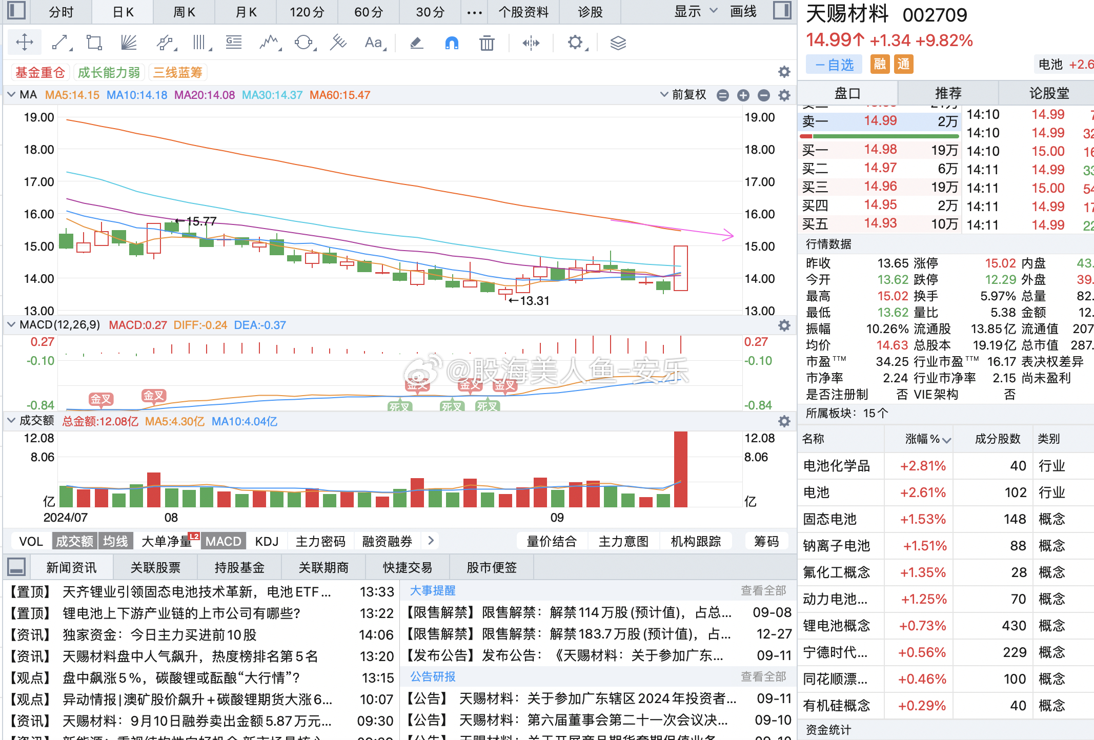 天賜材料股票，深度解析與前景展望（代碼，002709），天賜材料股票深度解析及前景展望（代碼，002709）