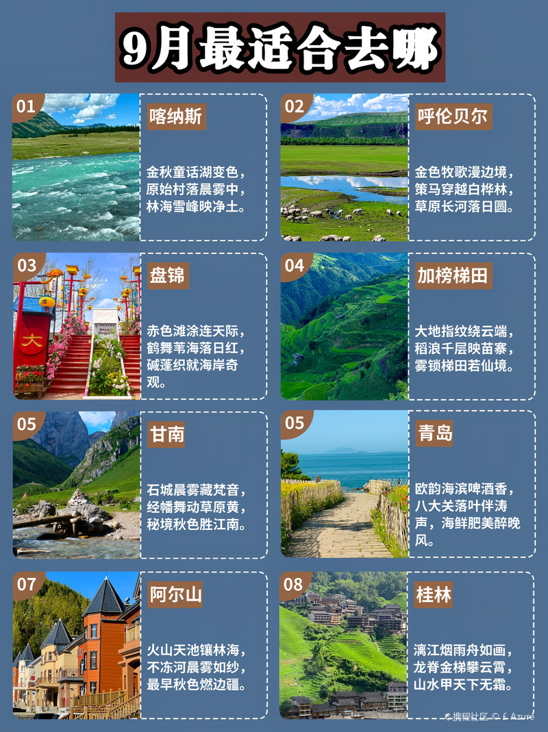 九月金秋，國(guó)內(nèi)最佳旅游勝地一覽，九月金秋，國(guó)內(nèi)最佳旅游勝地全攻略