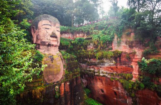 樂山大佛恐怖圖片嚇人——探尋神秘背后的真相，樂山大佛恐怖圖片揭秘，探尋神秘背后的真相